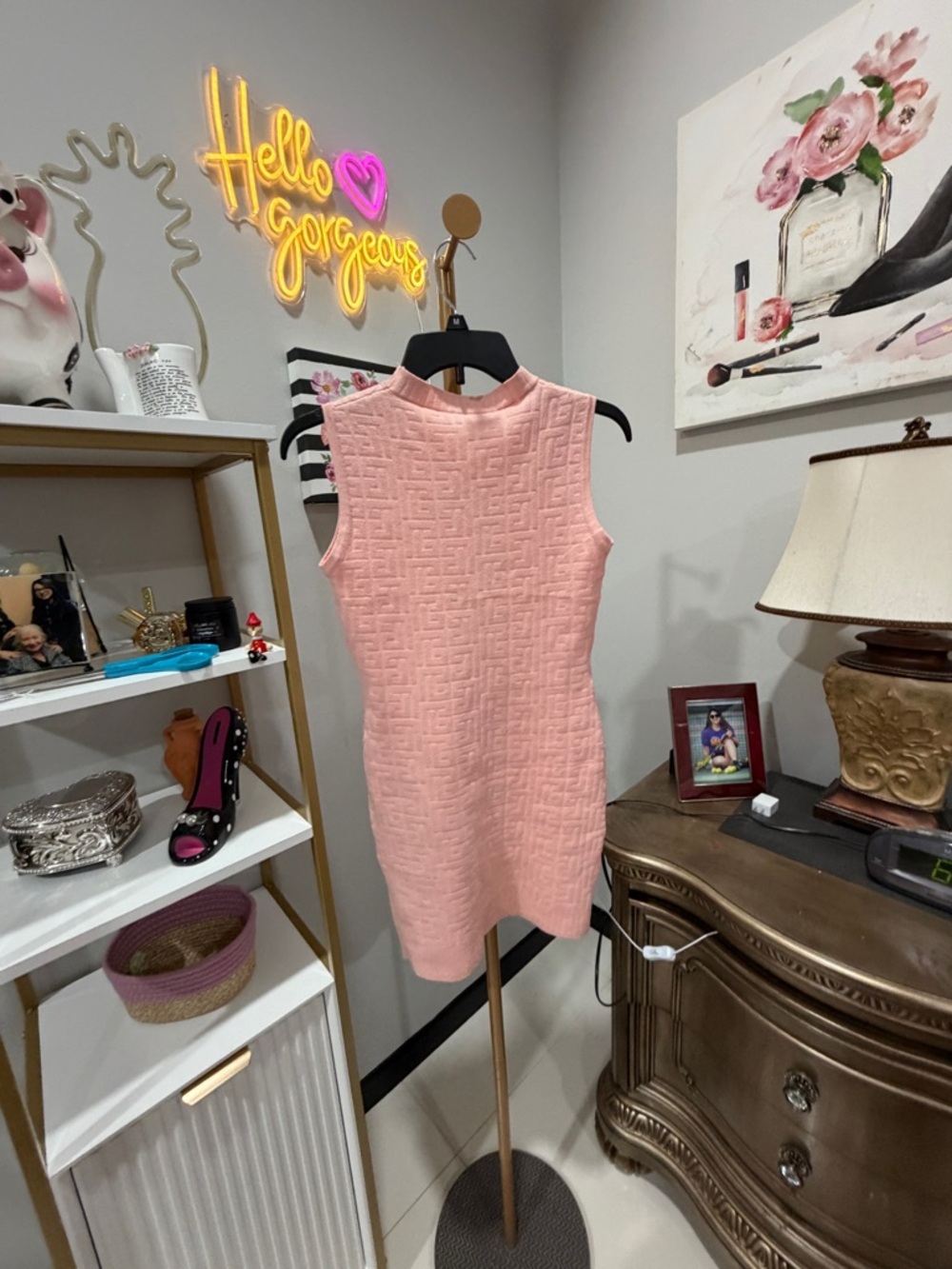 Fendi Pink Textured Knit Mini Dress - Picture 11 of 16